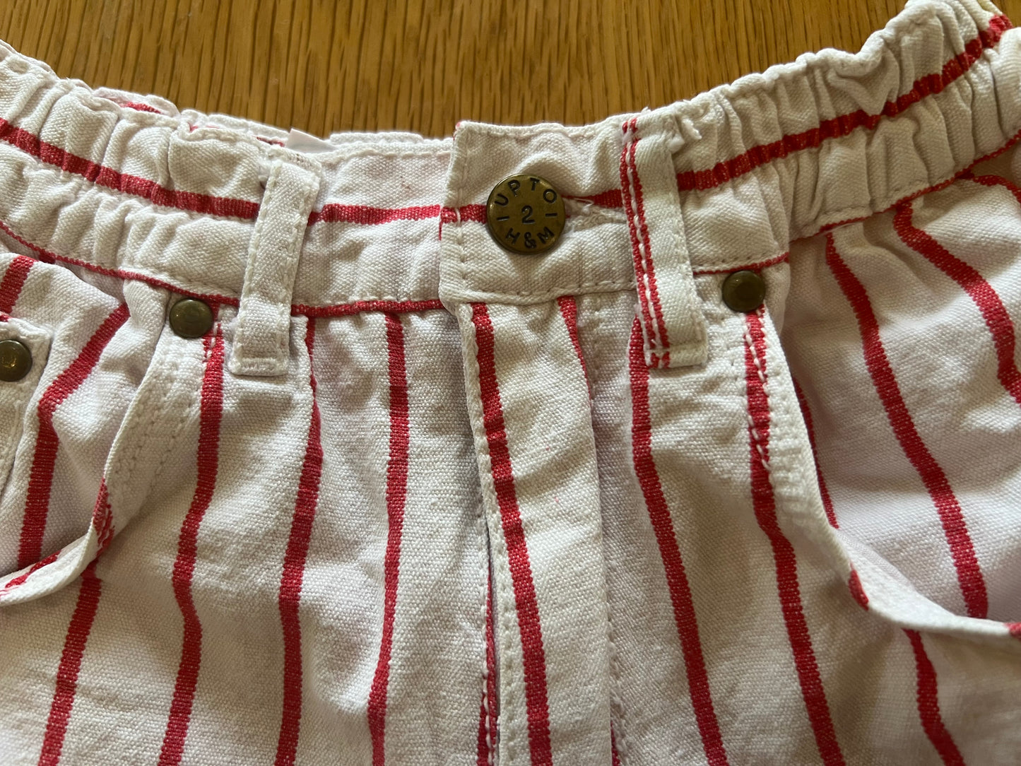 Vintage red striped pants 3Y