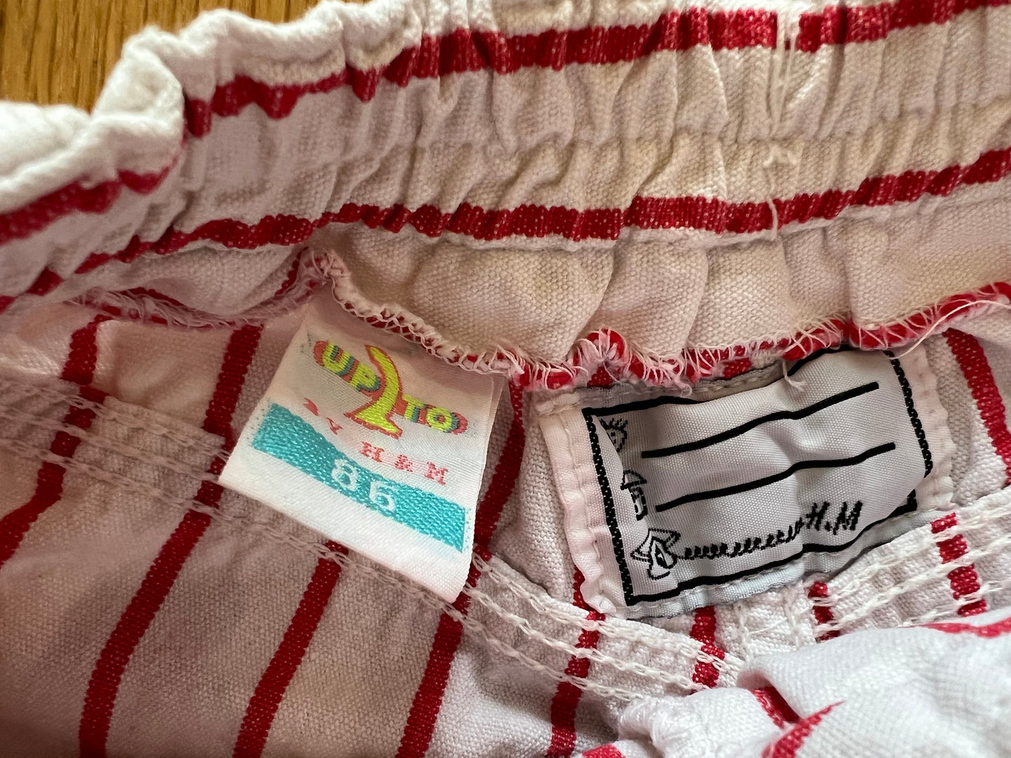 Vintage red striped pants 3Y