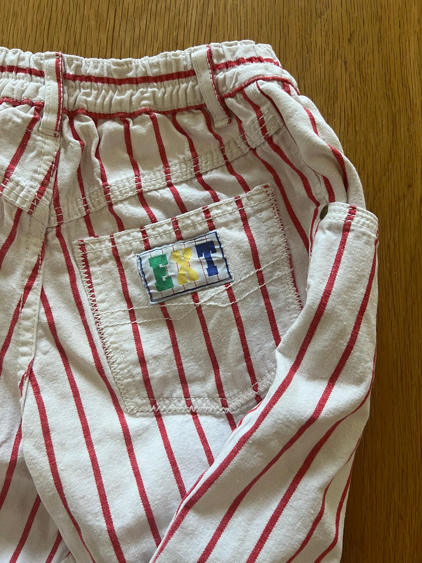 Vintage red striped pants 3Y