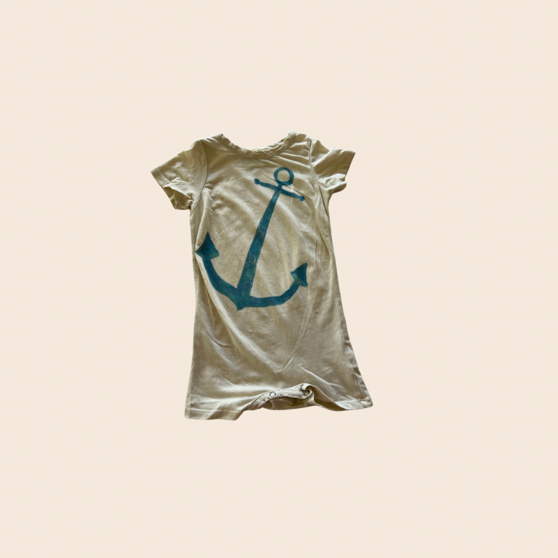 Mini Rodini Anchor Romper 6-9M