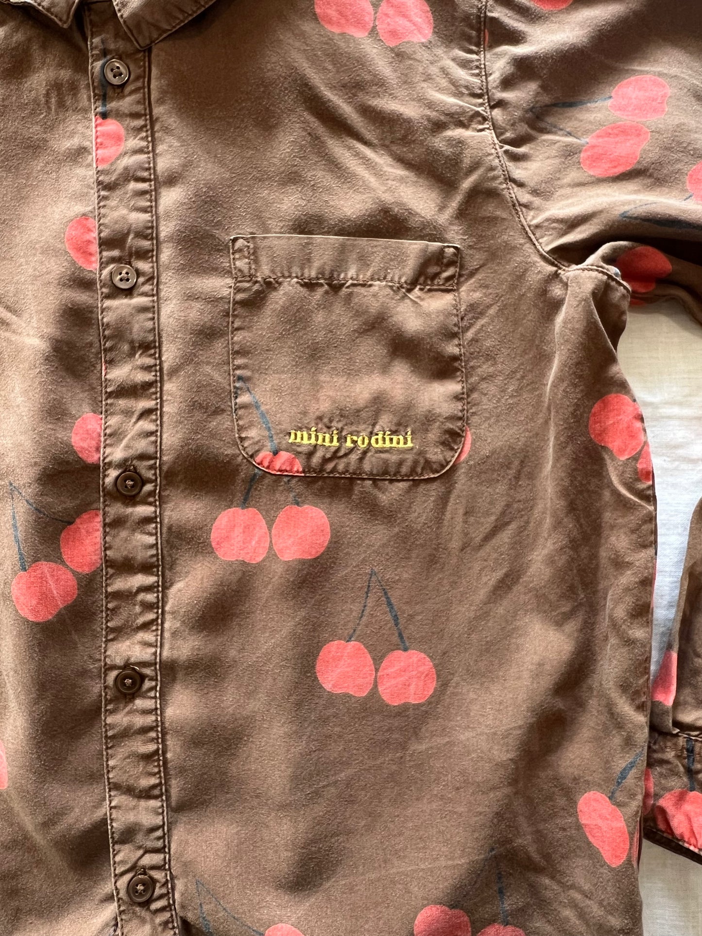 Mini Rodini Brown Cherry Shirt 11Y