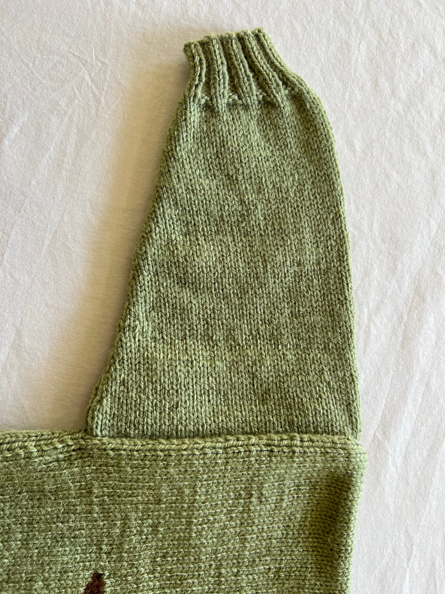 Hanknitted Green Jumper 18M