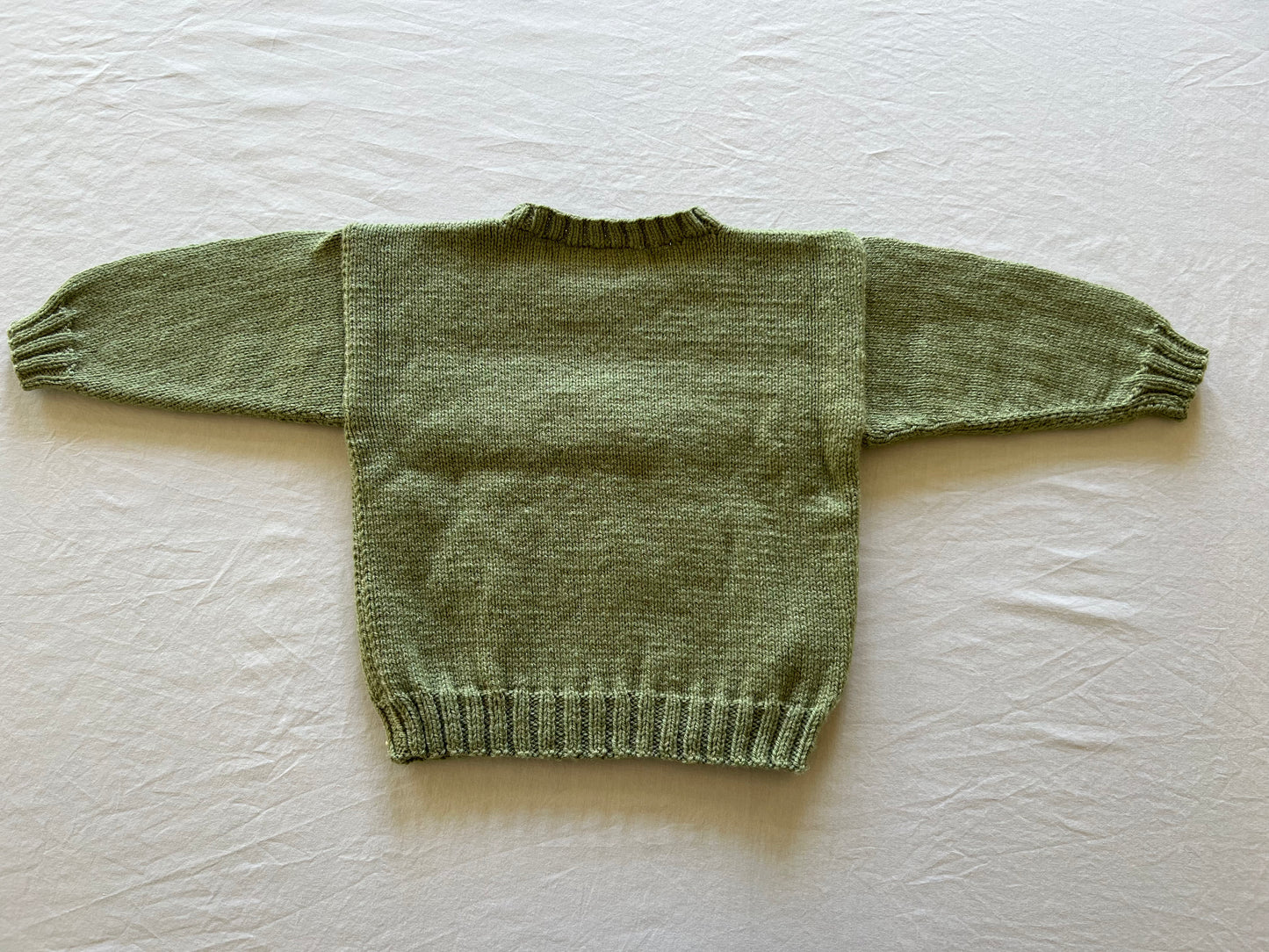 Hanknitted Green Jumper 18M