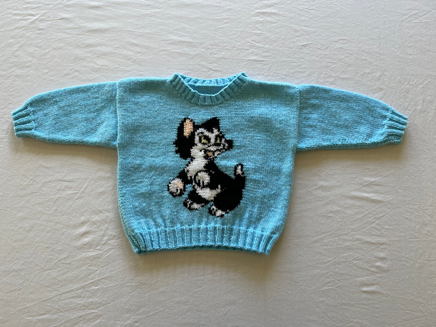 Handknitted Blue Jumper 18M