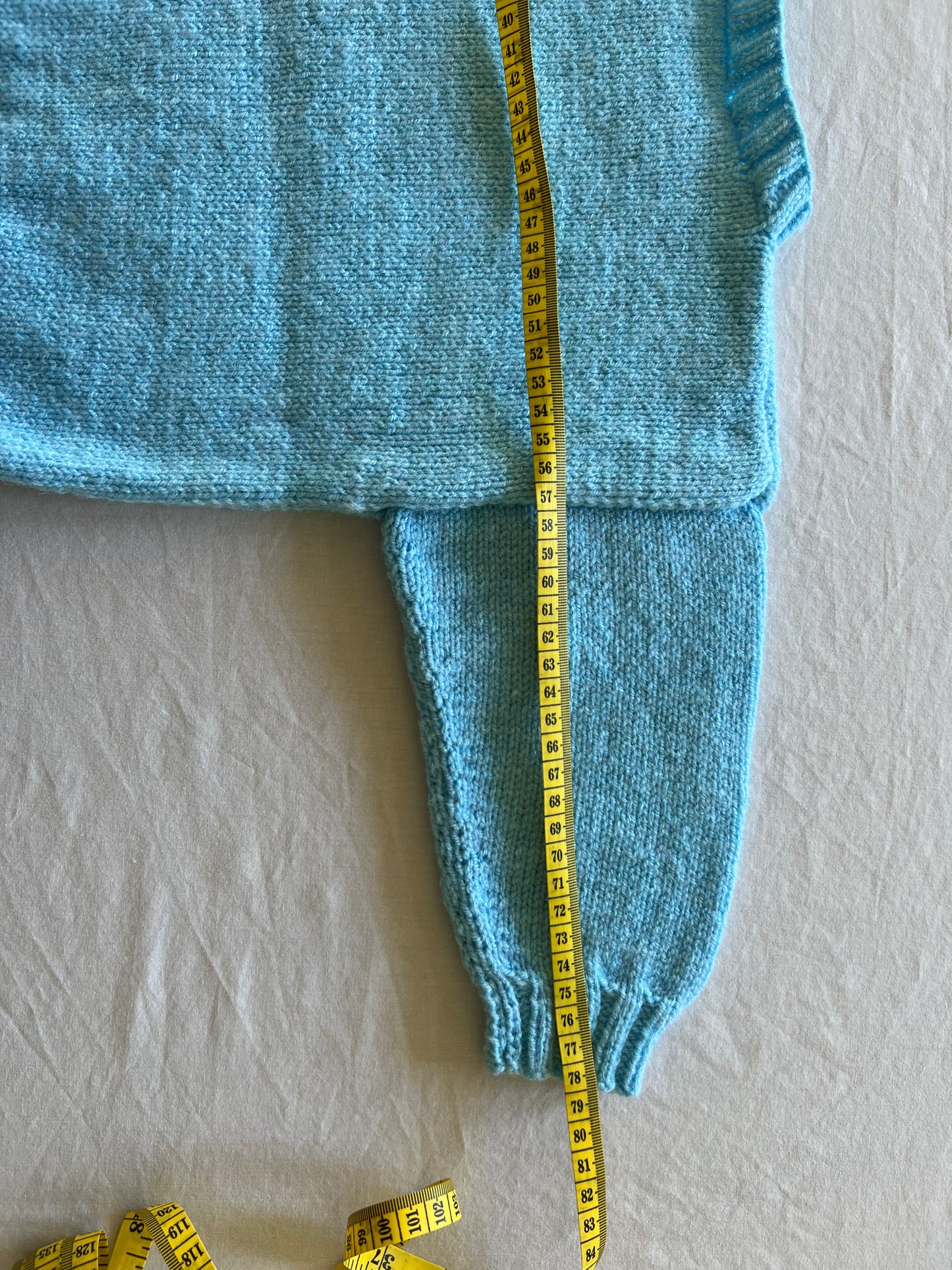 Handknitted Blue Jumper 18M