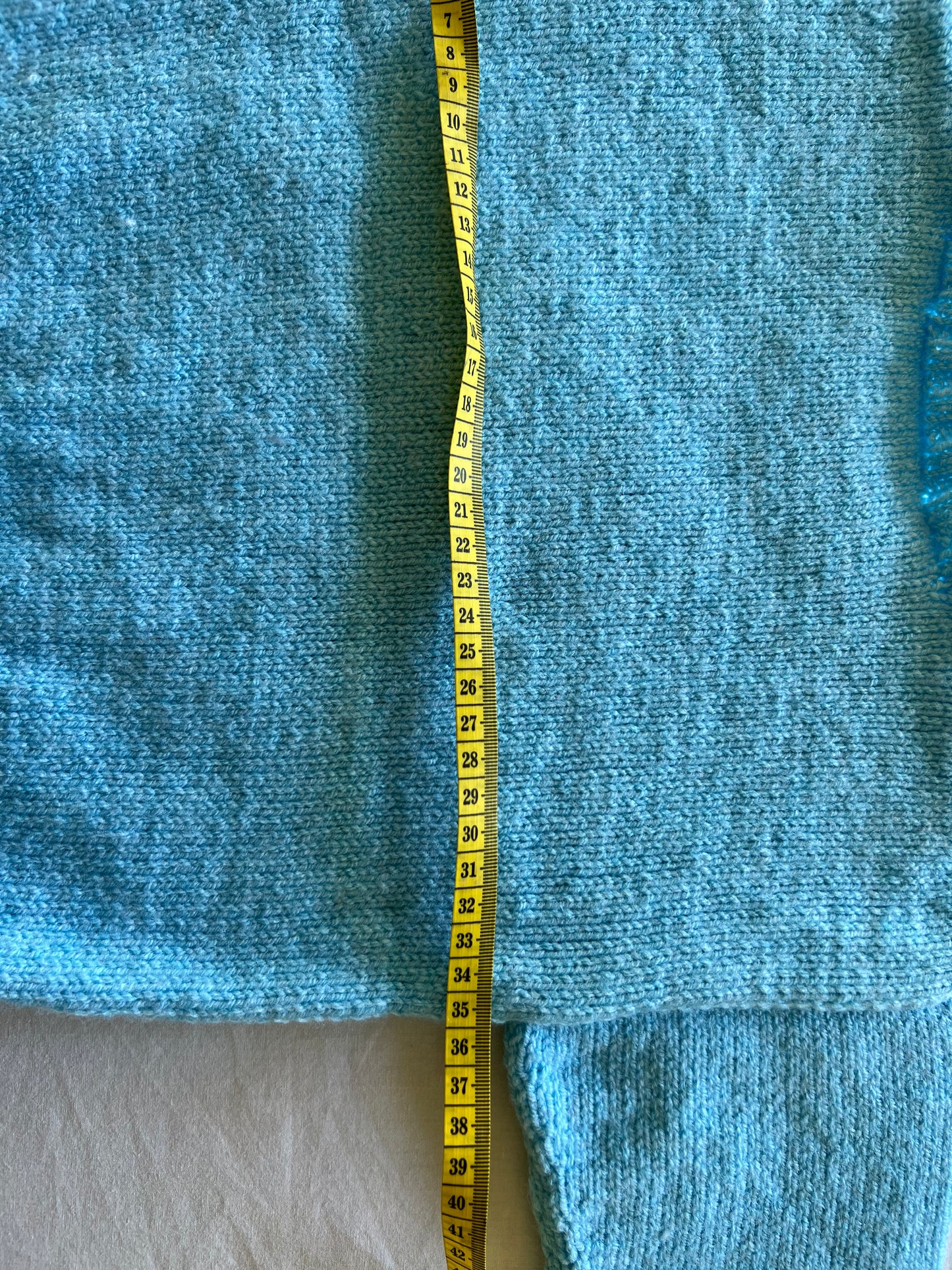 Handknitted Blue Jumper 18M