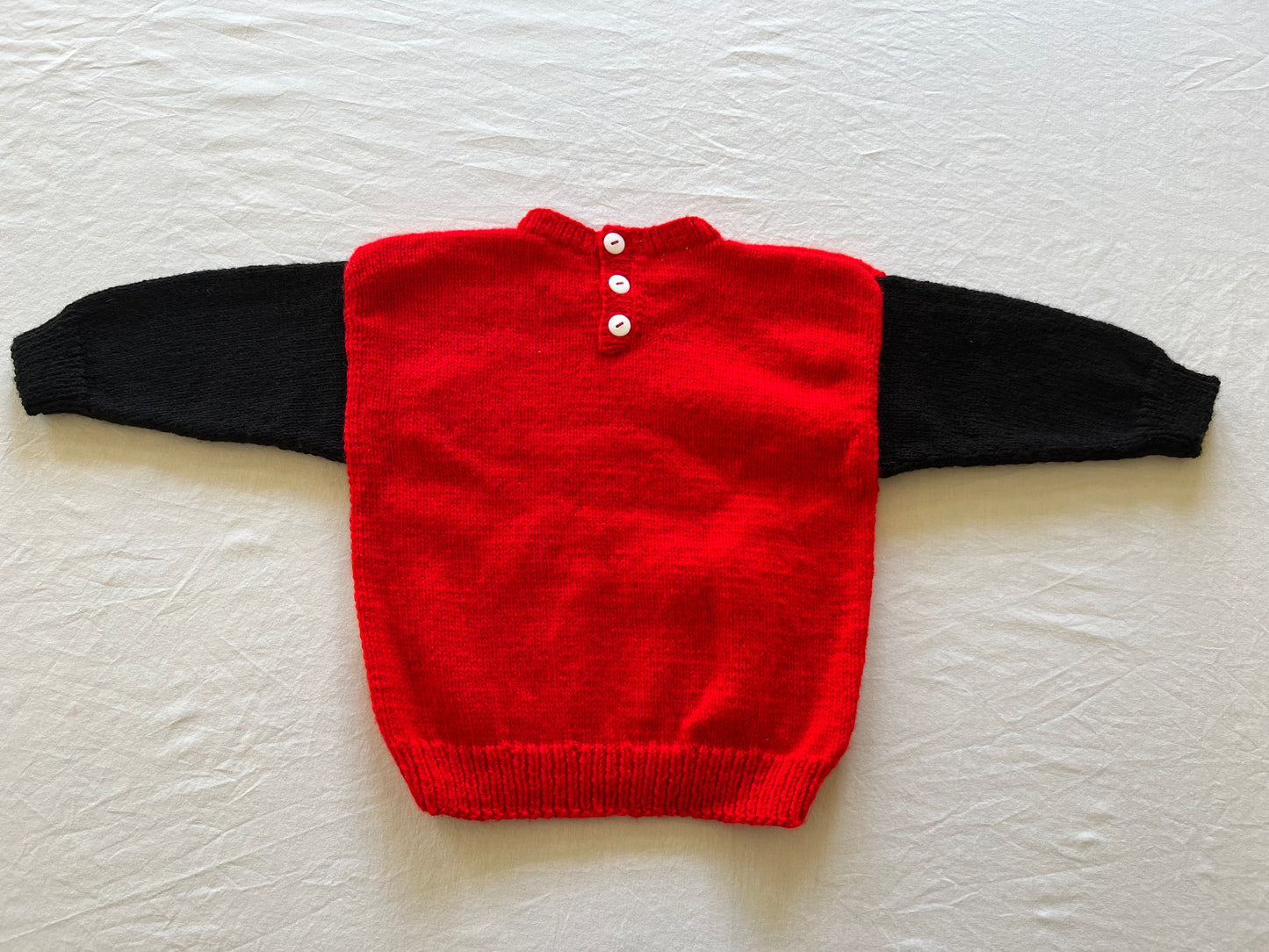 Handknitted Red Jumper 2Y