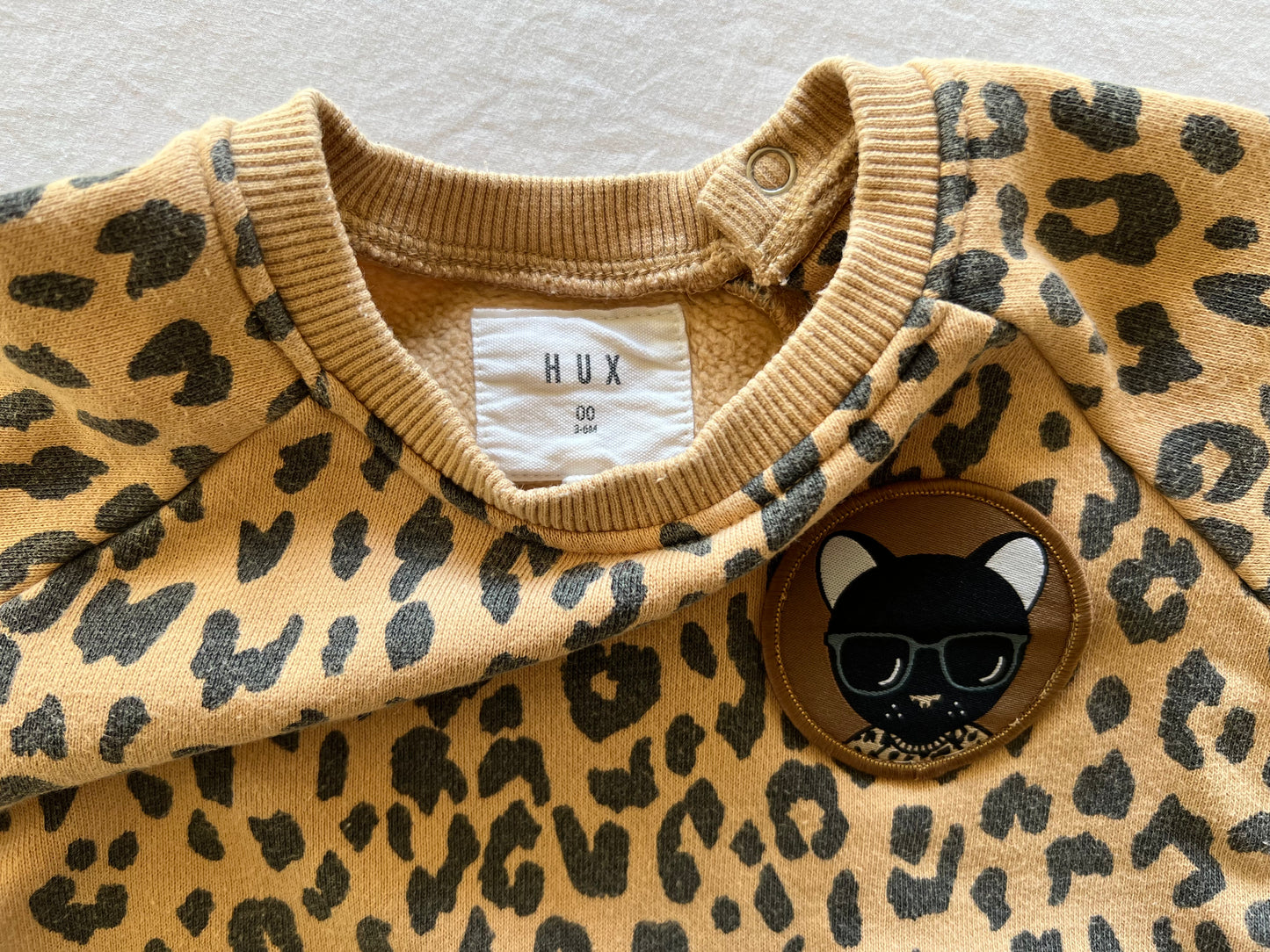 Hux Leopard Patch Sweatshirt 3-6M
