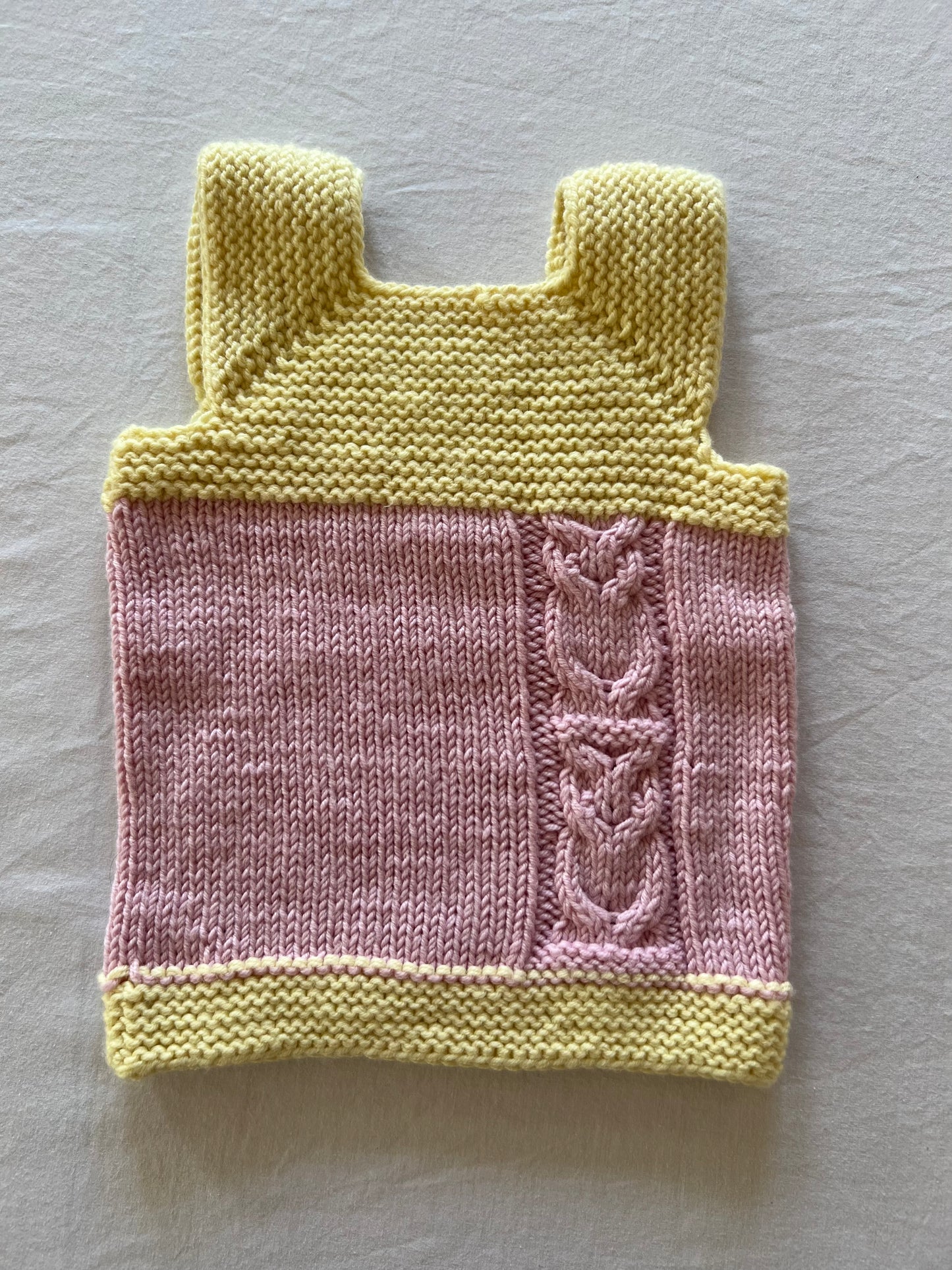 Handknitted Pink Vest 0-3M