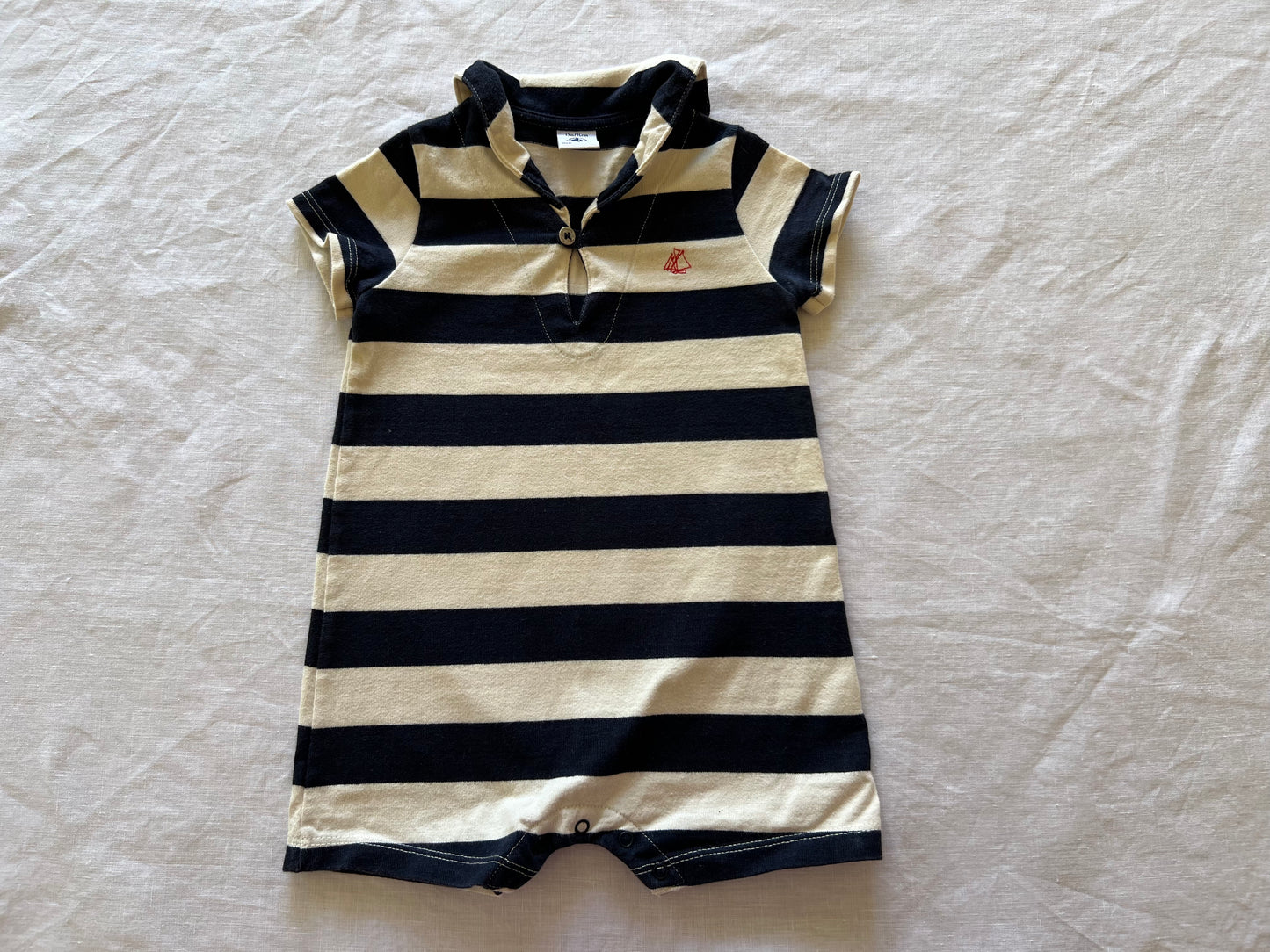 Petit Bateau Stripes Romper 12M