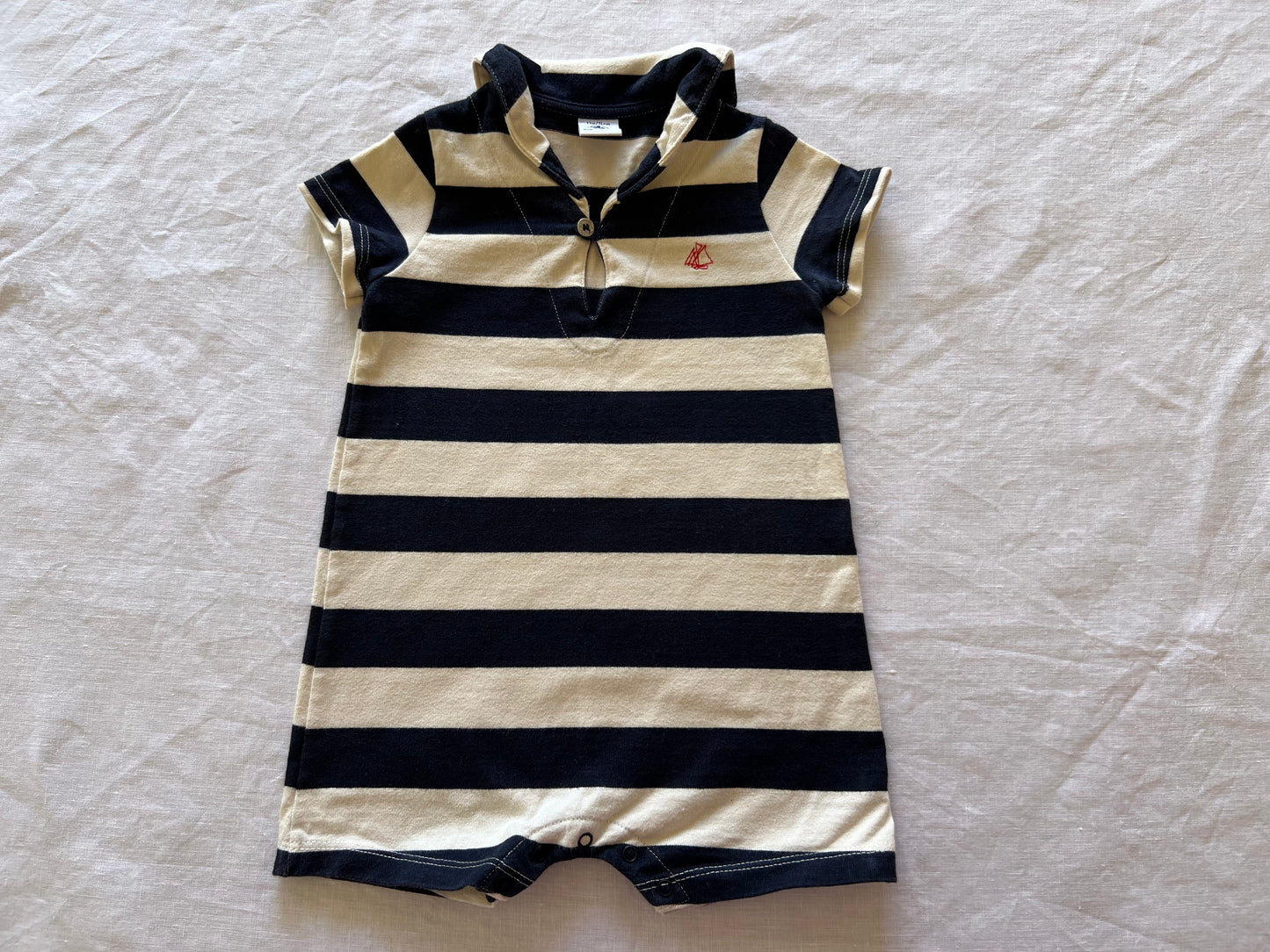 Petit Bateau Stripes Romper 12M