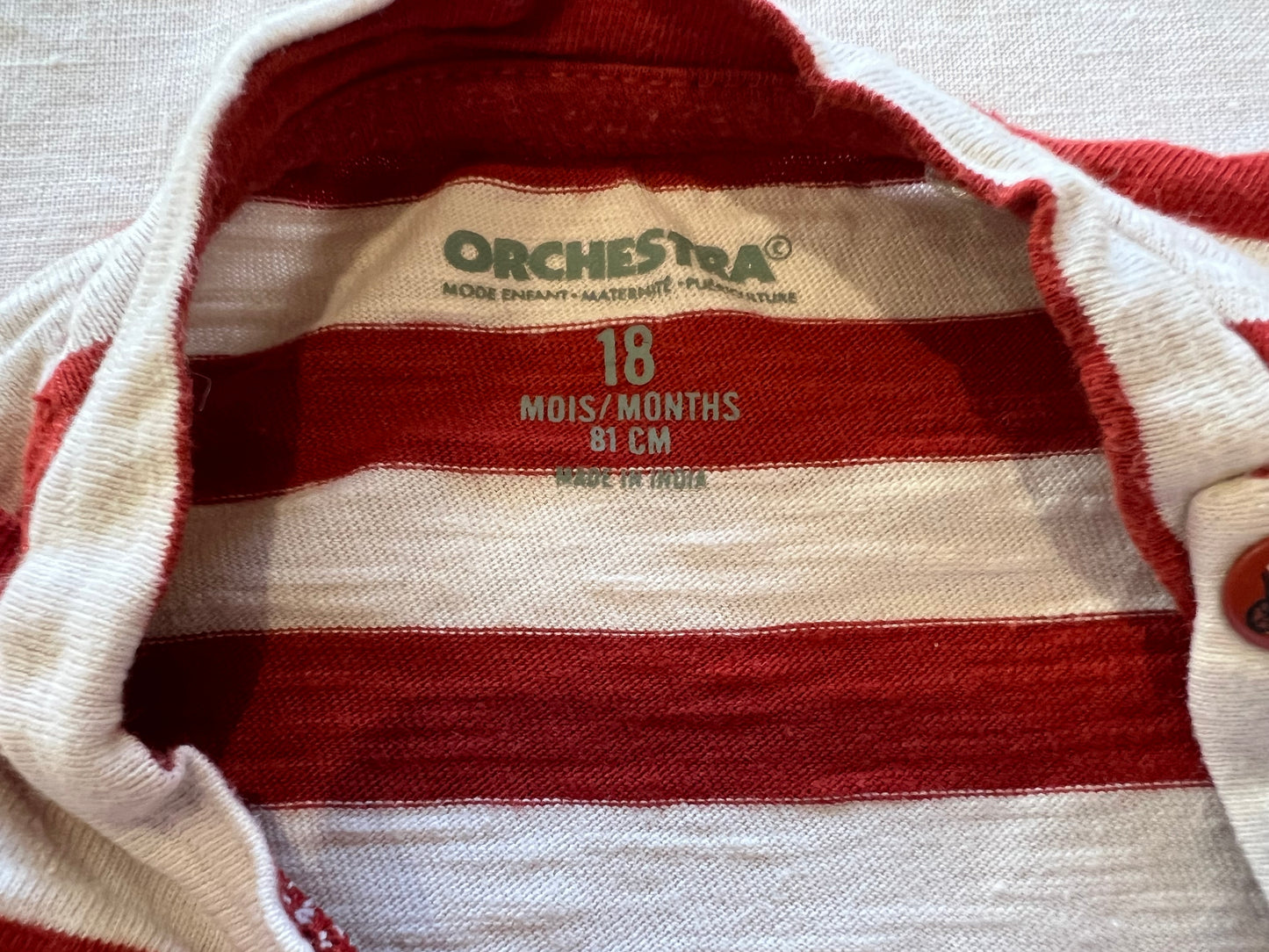 Red Stripes Long Sleeve 12-18M