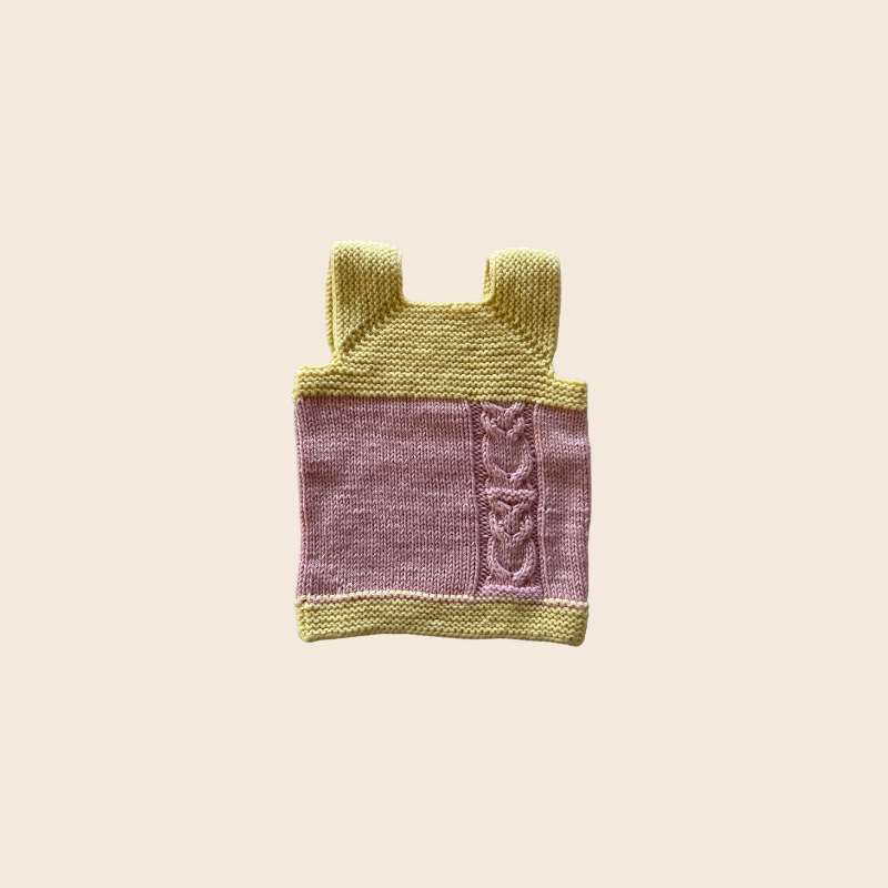 Handknitted Pink Vest 0-3M