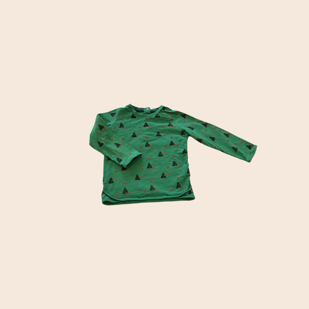 Green Long Sleeve Top 2Y