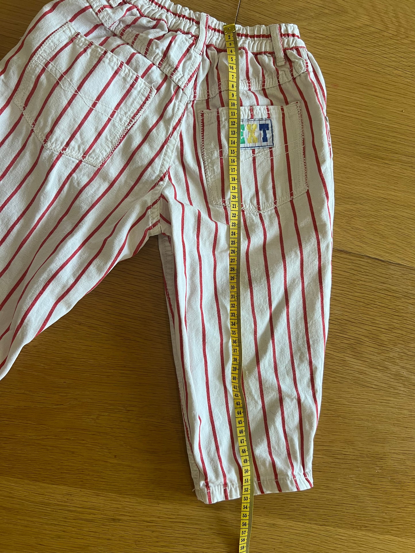 Vintage red striped pants 3Y