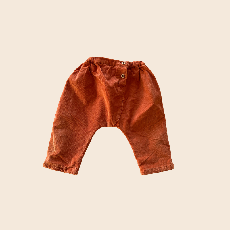 Bout'Chou Corduroy Rust Pants 6M