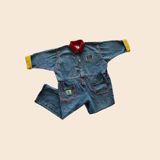 Vintage Denim Jumpsuit 5Y