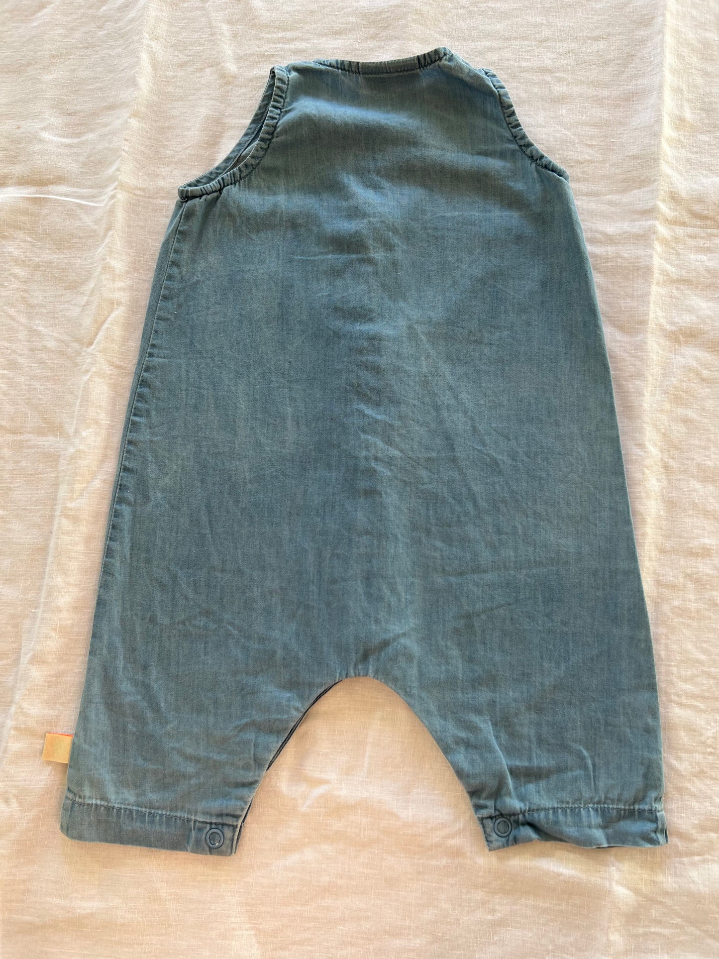 Tiny Cottons Denim Romper 3-6M