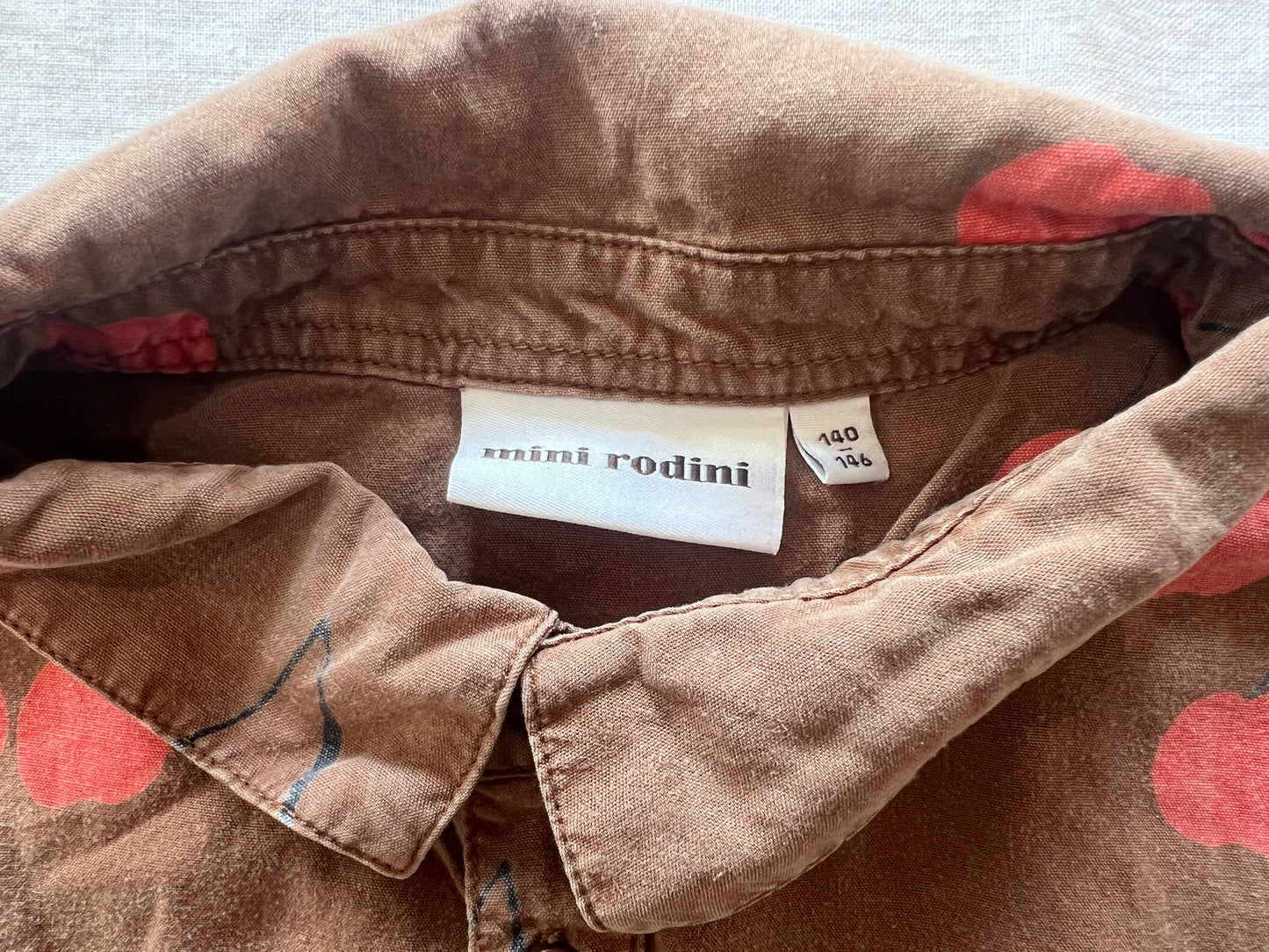 Mini Rodini Brown Cherry Shirt 11Y