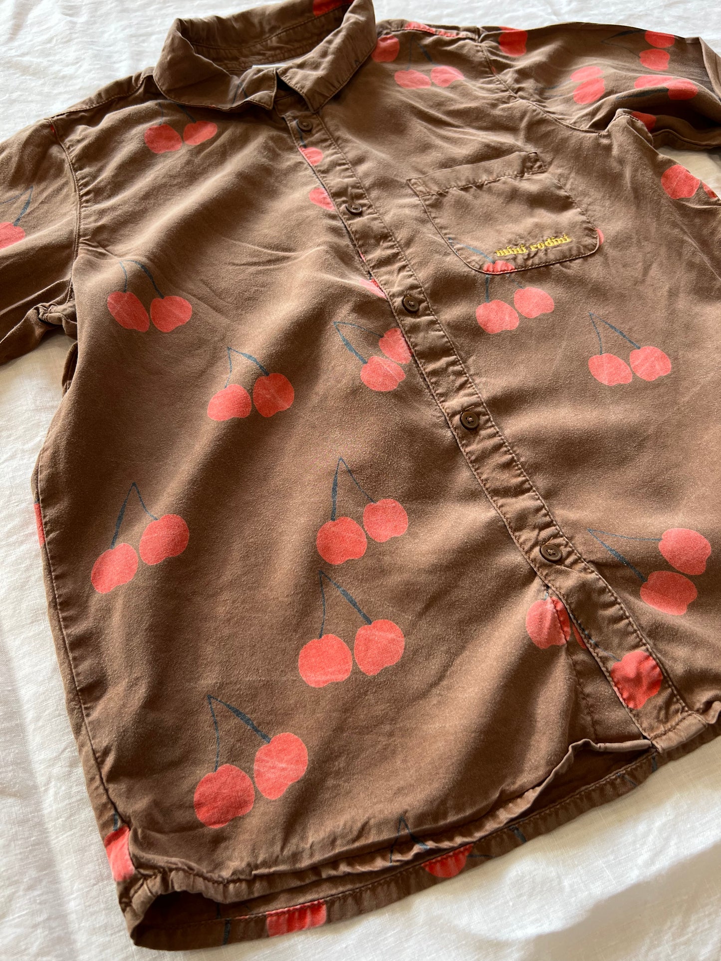 Mini Rodini Brown Cherry Shirt 11Y