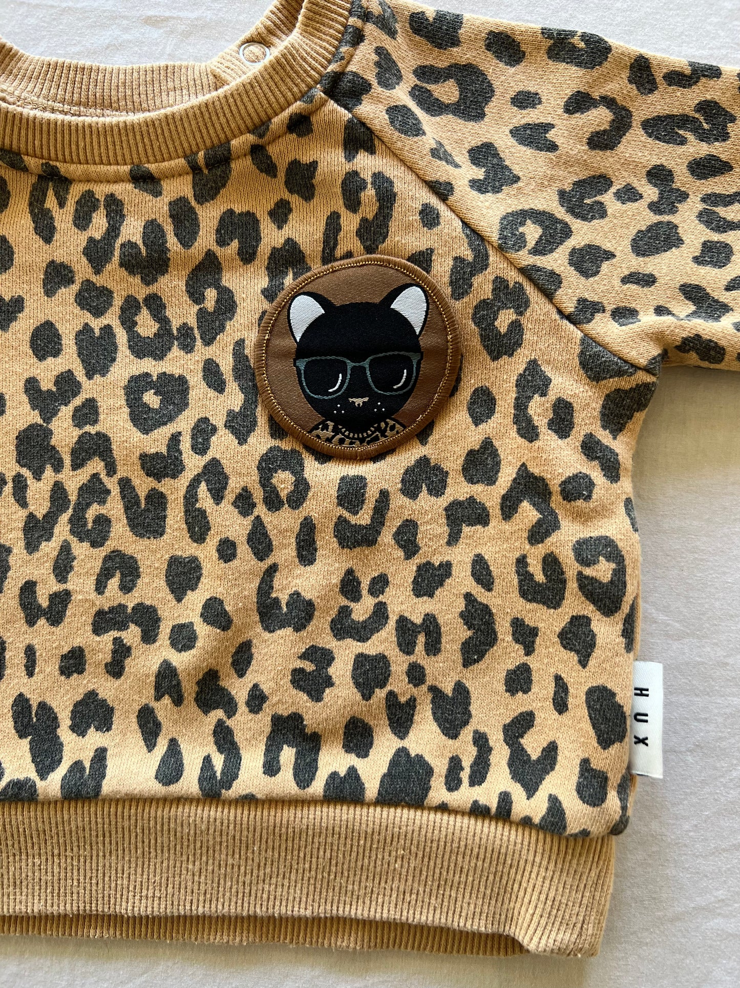 Hux Leopard Patch Sweatshirt 3-6M