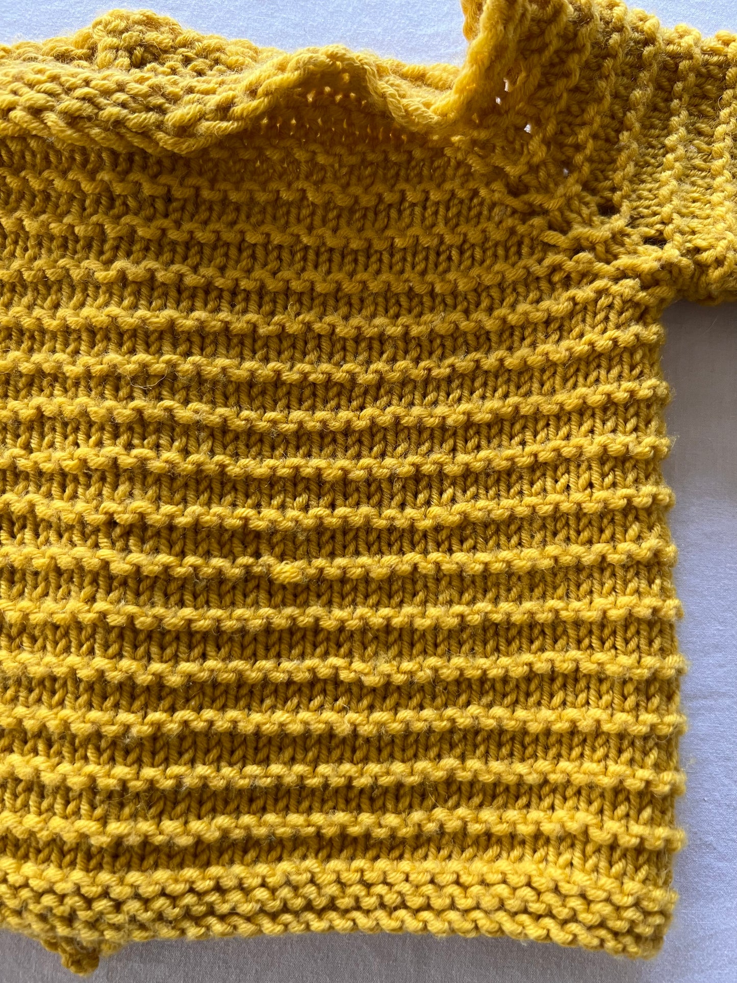 Handknitted Mustard Cardigan 0-3M