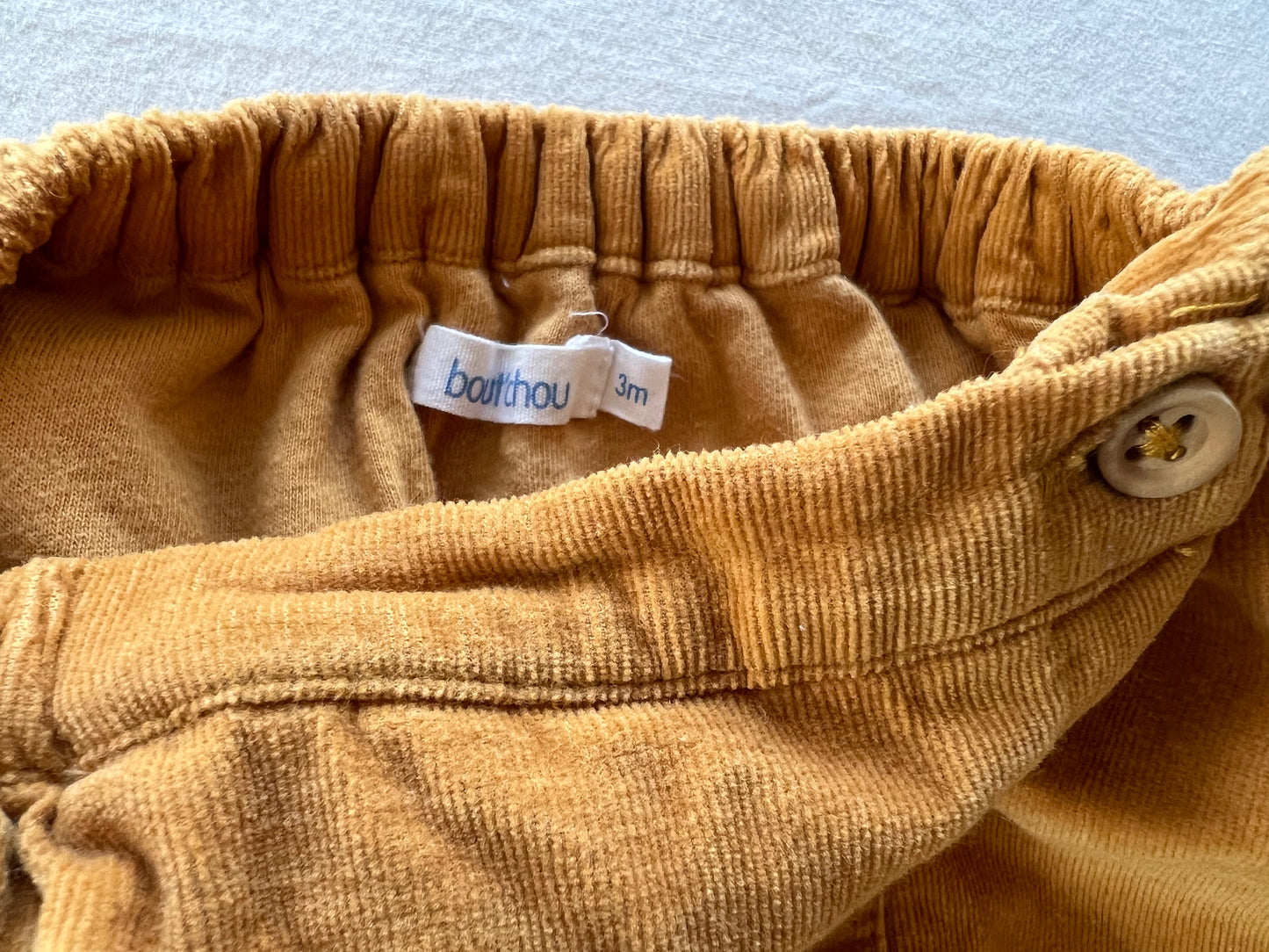 Bout'Chou Corduroy Mustard Pants 3M