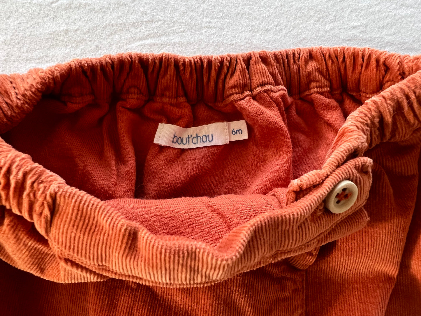 Bout'Chou Corduroy Rust Pants 6M